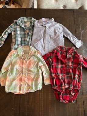Carter's long sleeve Button Up Bundle